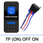 Blue Led  Rocker Switch with Plug Socket 5Pins / 7Pins Toggle Switch Carling style