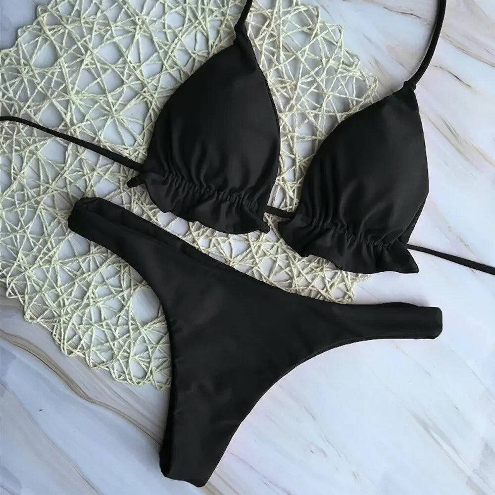Summer Bikini Set 2 Pieces Set Beachwear S-L