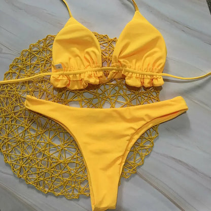 Summer Bikini Set 2 Pieces Set Beachwear S-L