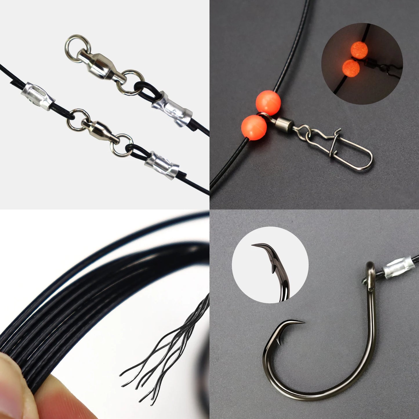 Shark Fishing Rig – 49-Strand Steel Wire with 10/0 Circle Hook