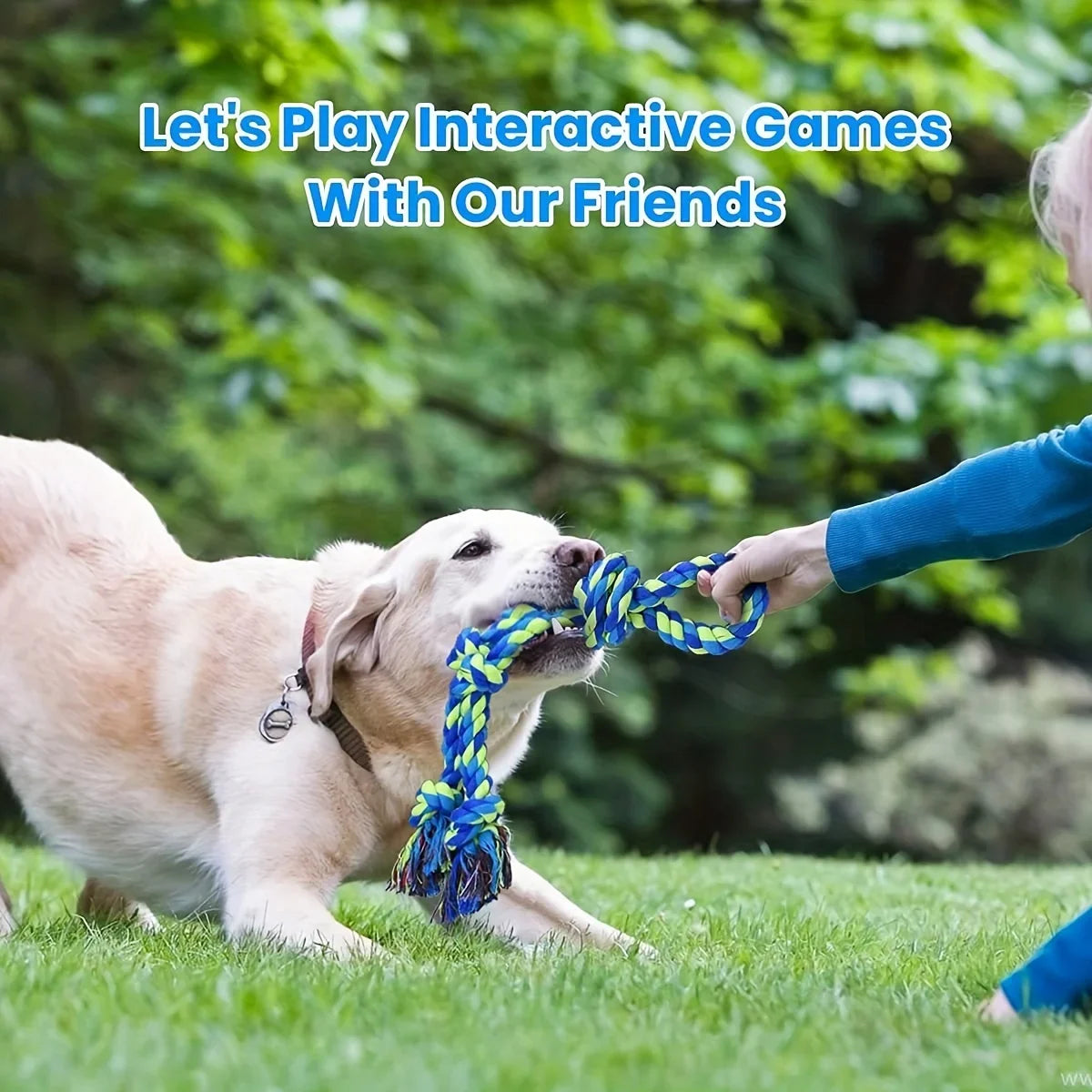 Linen Knot Dog Rope Toy – Durable Tug of War & Chew Toy for Medium & Large Dogs