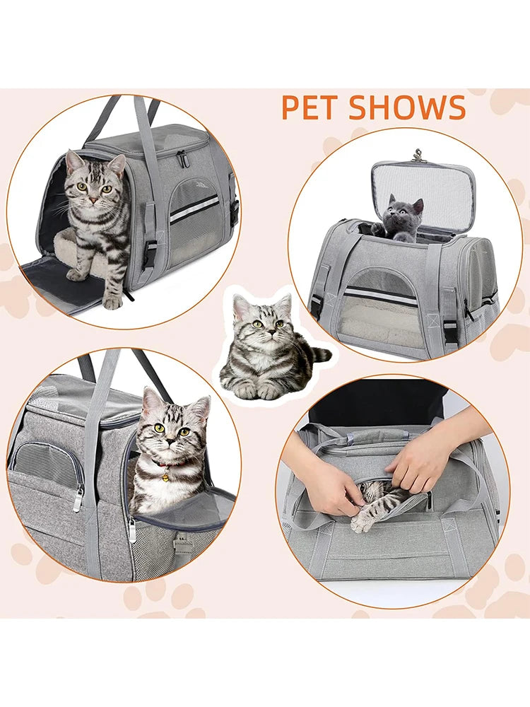 Soft-Sided Pet Carrier Bag – Airline Approved for Cats & Dogs Up to 9kg