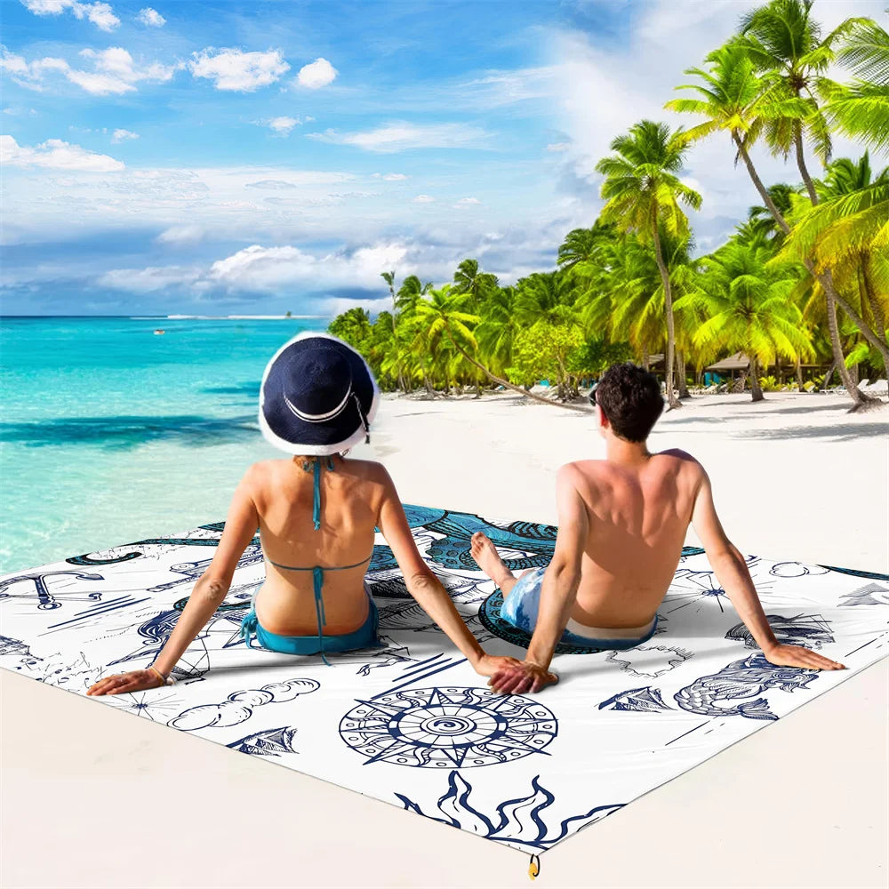 Outdoor Waterproof Beach Blanket  Picnic Mat Camping