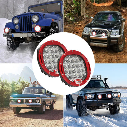 1PC 7 Inch Round LED Off Road Lights 105W with Mounting Bracket