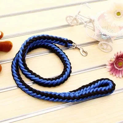 Heavy Duty Braided Nylon Dog Leash – 8-Strand Handmade Lead for Small to XL Dogs