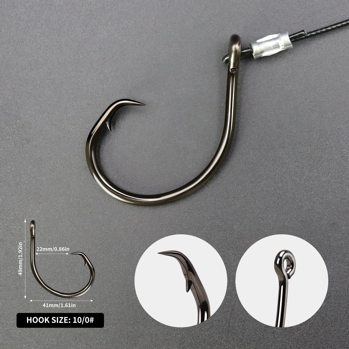 Shark Fishing Rig – 49-Strand Steel Wire with 10/0 Circle Hook