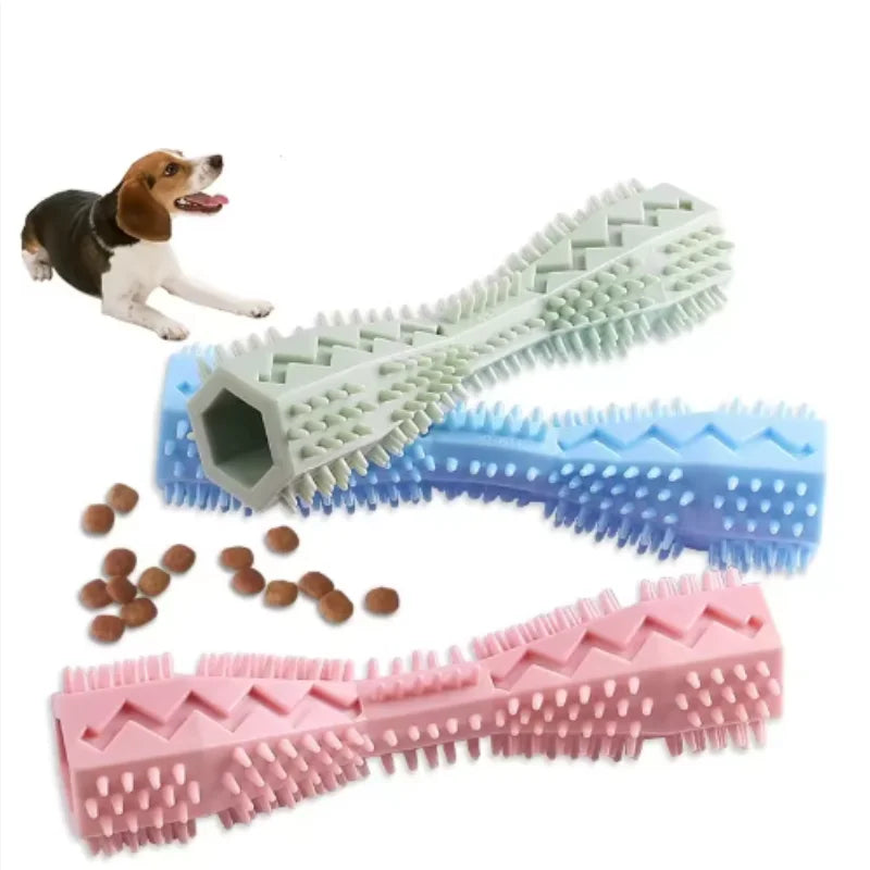 Dog Chew Teether Stick – Bite-Resistant TPR Food Toy with Leak-Proof Design
