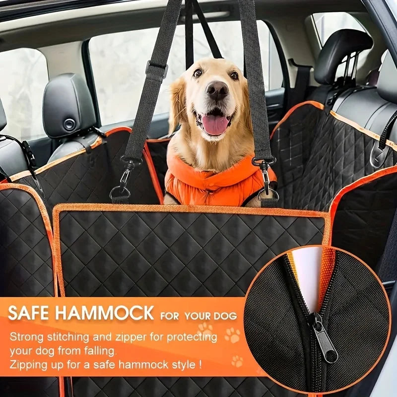 JTPAWS Dog Car Seat Hammock Cover – Waterproof & Scratch-Resistant Polyester