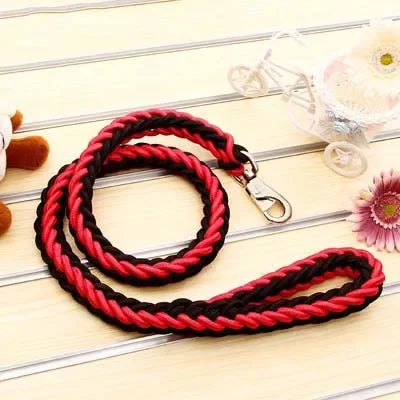 Heavy Duty Braided Nylon Dog Leash – 8-Strand Handmade Lead for Small to XL Dogs
