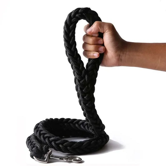Heavy Duty Braided Nylon Dog Leash – 8-Strand Handmade Lead for Small to XL Dogs