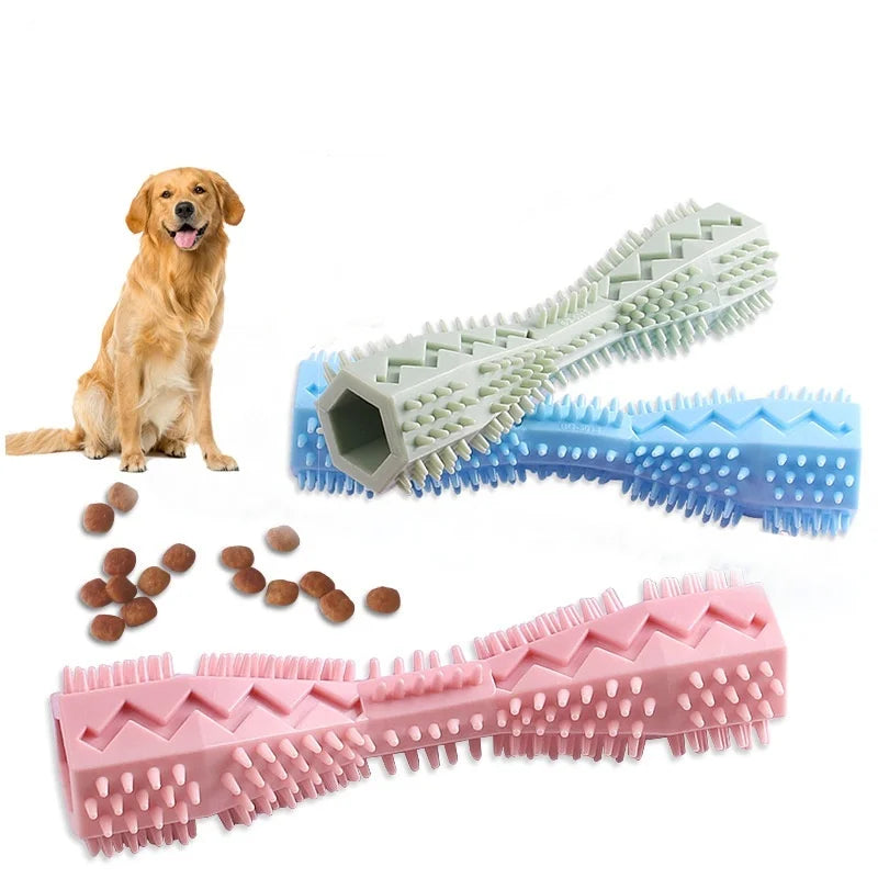 Dog Chew Teether Stick – Bite-Resistant TPR Food Toy with Leak-Proof Design