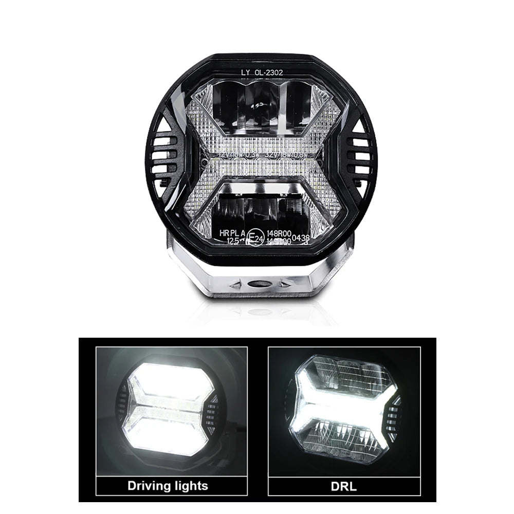 ANGLELITE 4" LED – Spotlight with X-DRL | IP67 | EMARK Certified