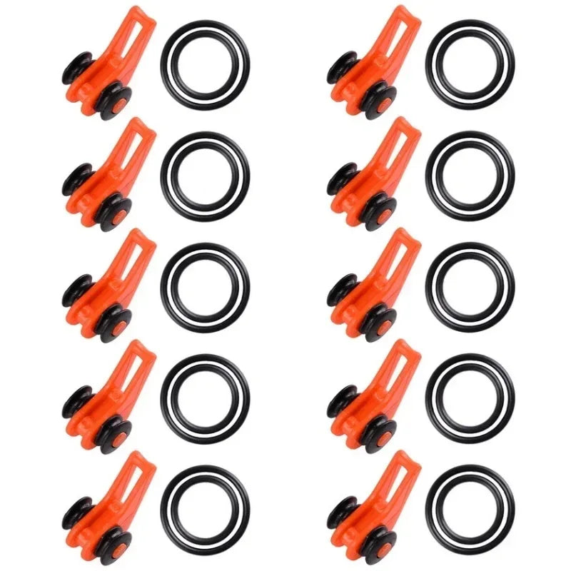 JOOYOO 10pcs/lot Fishing Rod Pole Hook Keeper - Securely Silicone Ring Iso Hold Bait Lures and Jigs for Safe and Easy Fishing
