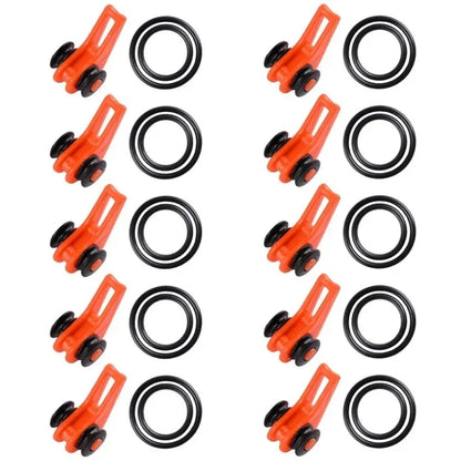 JOOYOO 10pcs/lot Fishing Rod Pole Hook Keeper - Securely Silicone Ring Iso Hold Bait Lures and Jigs for Safe and Easy Fishing