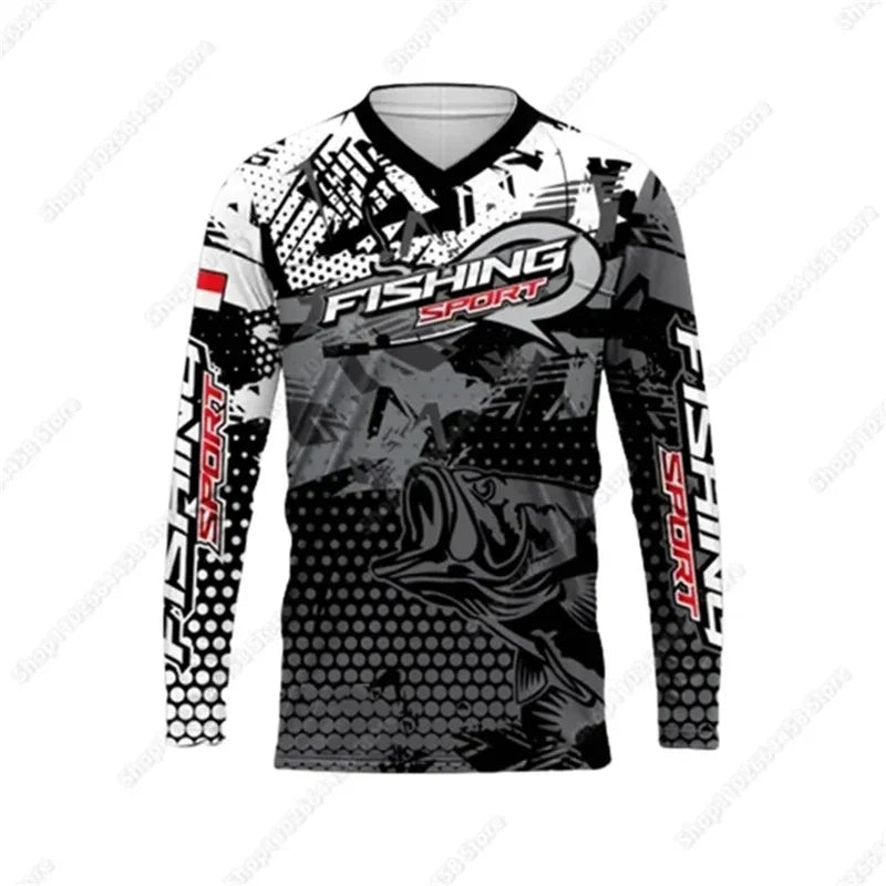 Summer Fishing Shirt Men Sun Uv Protection Fishing Clothes Outdoor Long Sleeve Fishing T-shirt Breathable Jersey Camisa De Pesca