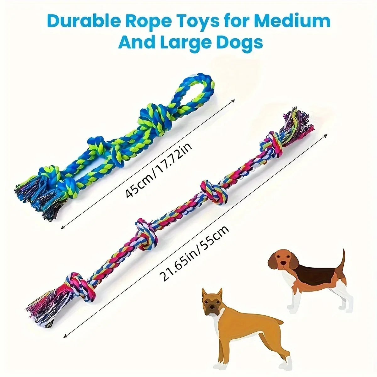 Linen Knot Dog Rope Toy – Durable Tug of War & Chew Toy for Medium & Large Dogs