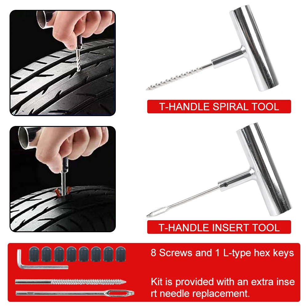 Tyre Puncture Repair Kit Car Accessories 45pc set in case