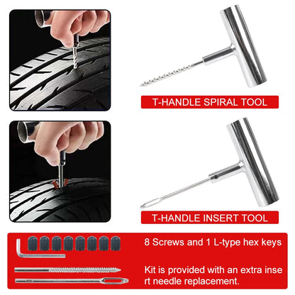 Tyre Puncture Repair Kit Car Accessories 45pc set in case