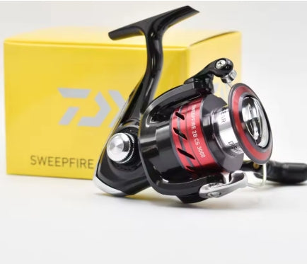 DAIWA Reel SWEEPFIRE CS Spinning Reel 1500 with yellow box packaging.