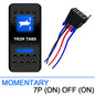 Blue Led  Rocker Switch with Plug Socket 5Pins / 7Pins Toggle Switch Carling style
