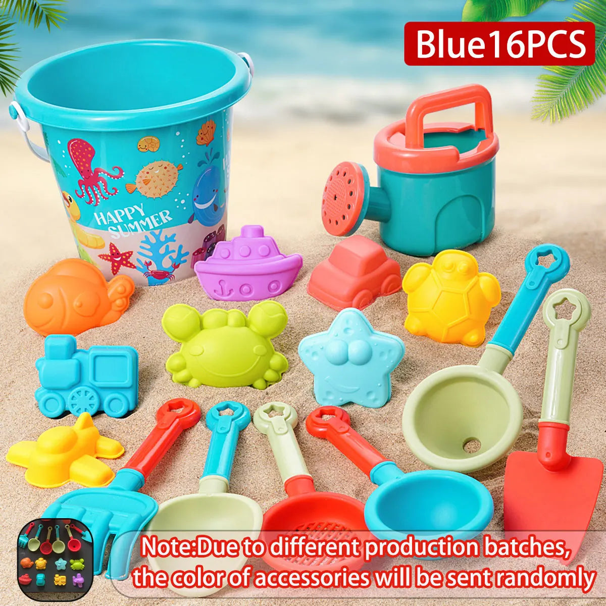Sand Bucket Beach Toys Pack