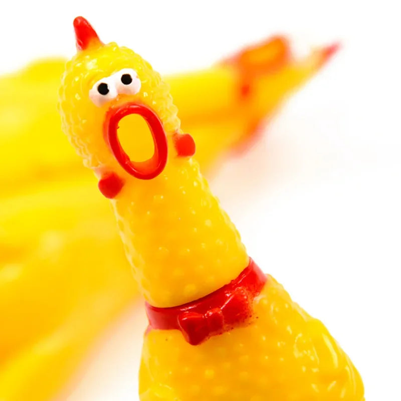 Screaming Chicken Squeeze Toy for Dogs- Large – Squeaky PVC Stress Relief