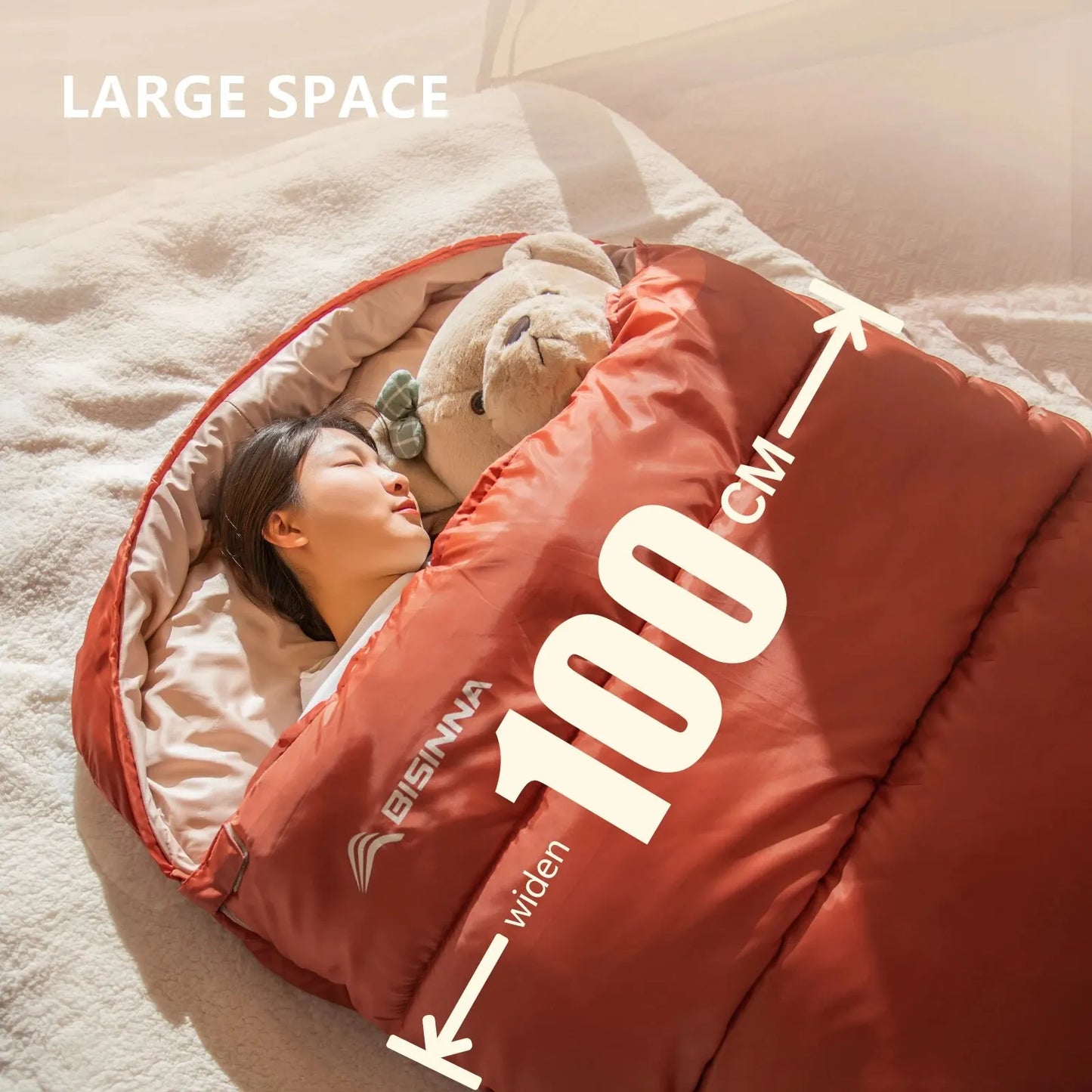 Large Sleeping Bag Lightweight 3 Season
