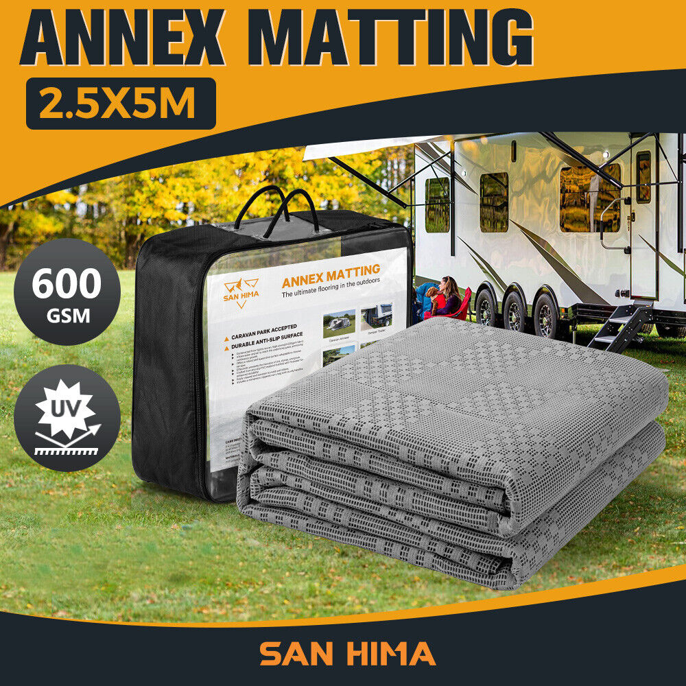 San Hima 5M X 2.5M Annex Matting Floor Mats Mesh Caravan Park Camping Picnic