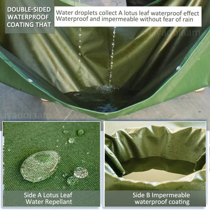 Heavy Duty Waterproof Canvas Tarp Tarpaulin Sun Blocked Dustproof Army 4 Size: 2X3M, 3X3M, 3X4M, 4X6M, 10M Rope Free Bonus