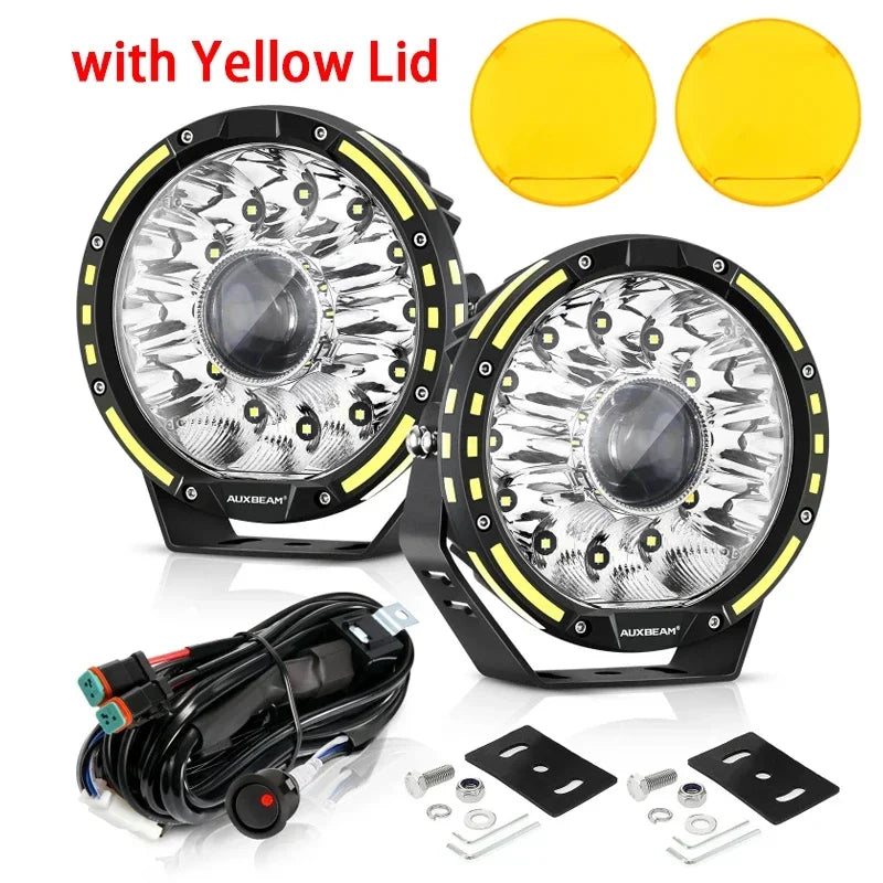 7 Inch/9 Inch Round LED Spot Light with Harness for 4x4 Offroad