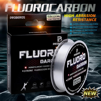 PROBEROS 100M Fishing Line 2.2LB-29.3LB Carbon Fiber Monofilament Line