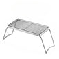Metallic grill with legs on a white background