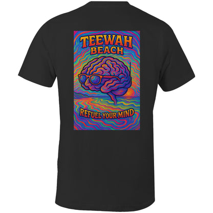 black t shirt teewah brain psychedelic