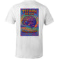 white t shirt with a brain psychedelic